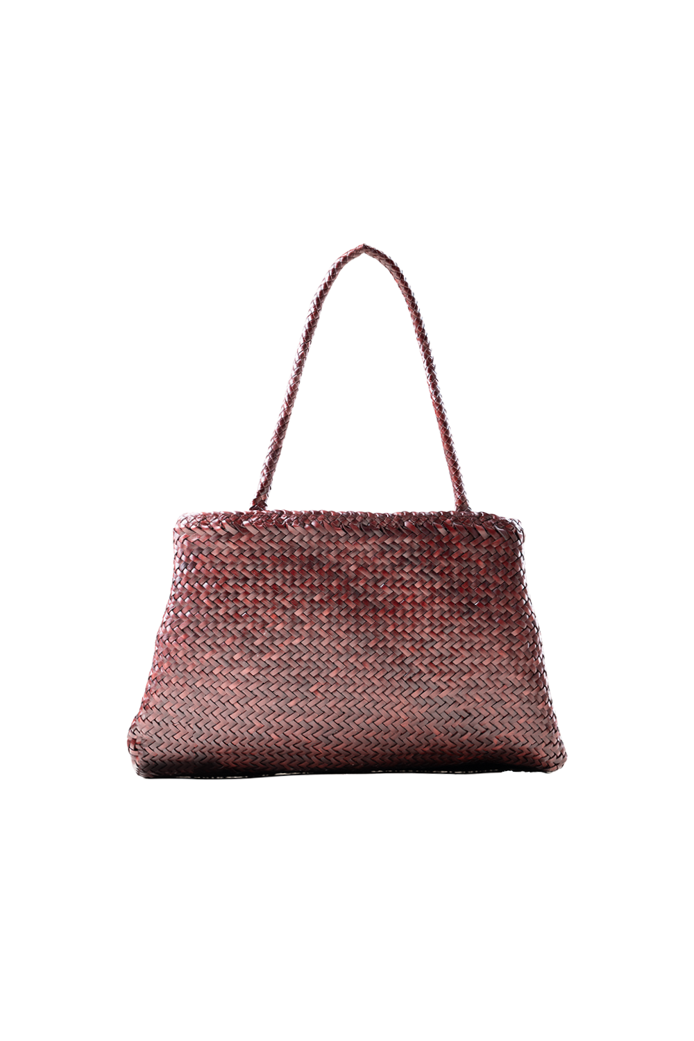 Romy Woven Tote in Plum