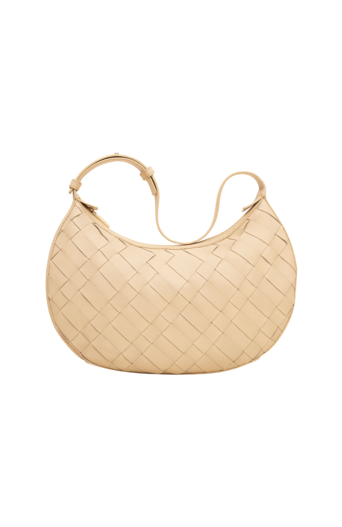 Sienna Woven Shoulder Bag in Sand