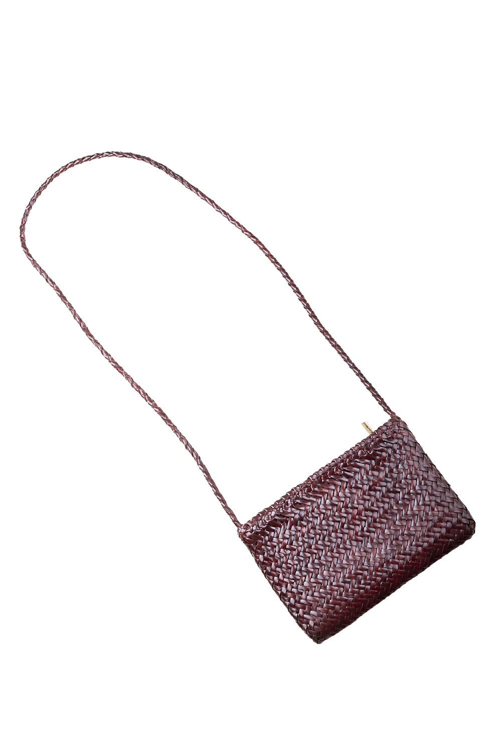 Fiya Woven Crossbody Bag in Plum