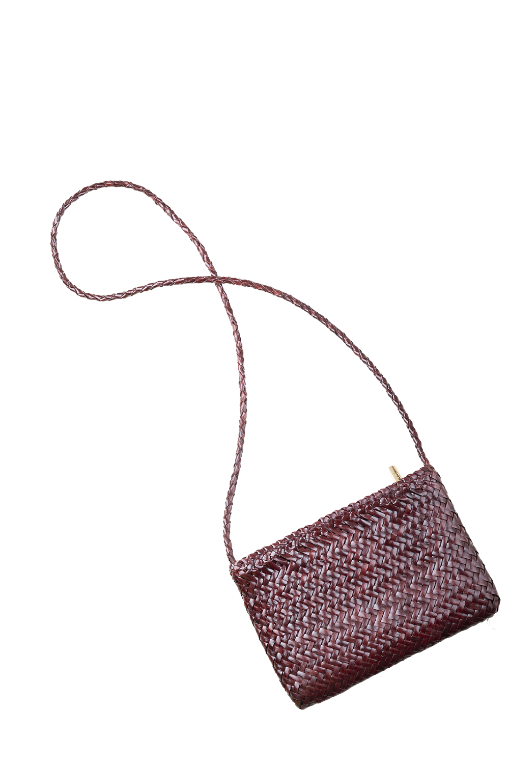 Fiya Woven Crossbody Bag in Plum