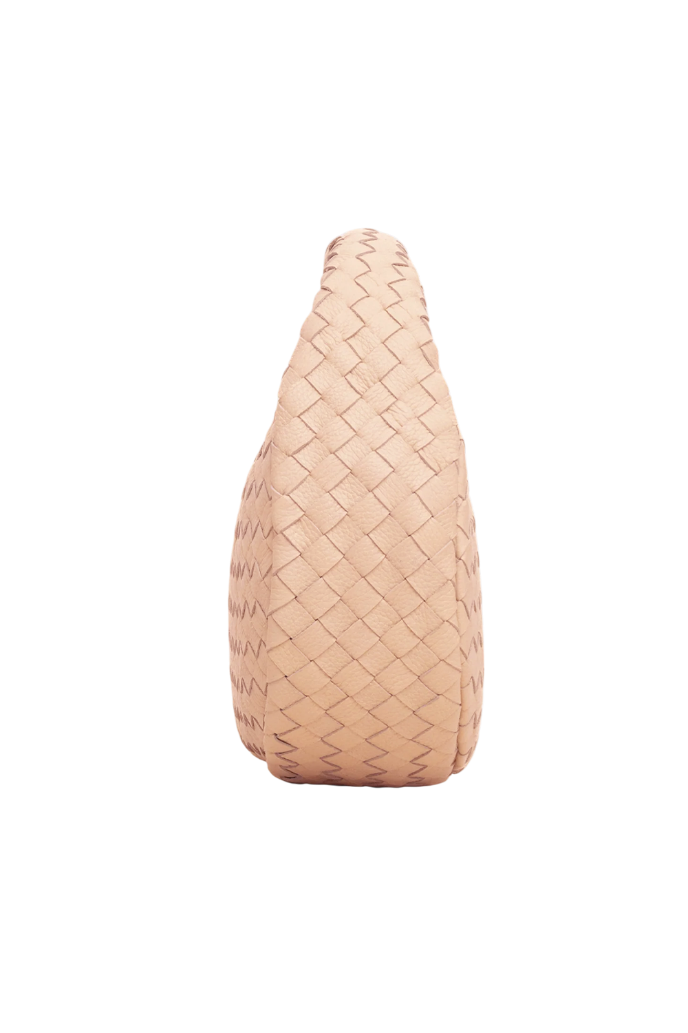 Laluna Mini Woven Shoulder Bag in Nude Cloud