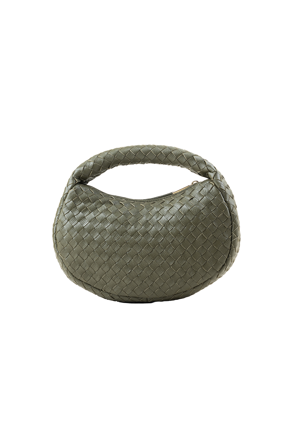 Laluna Mini Woven Shoulder Bag in Olive