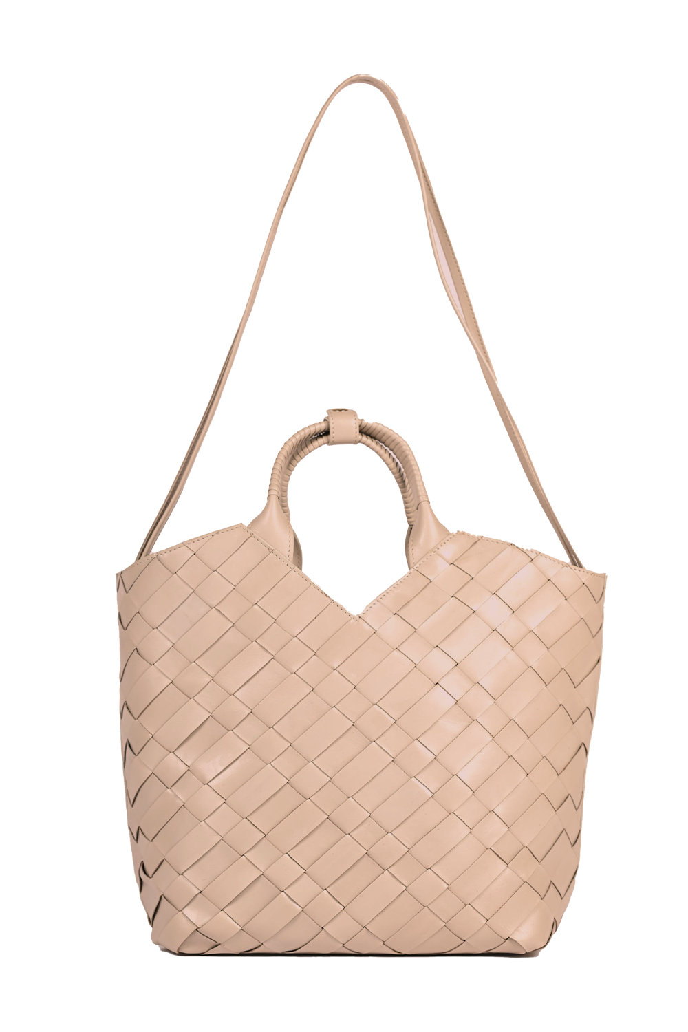 Cabas Woven Shopper in Taupe