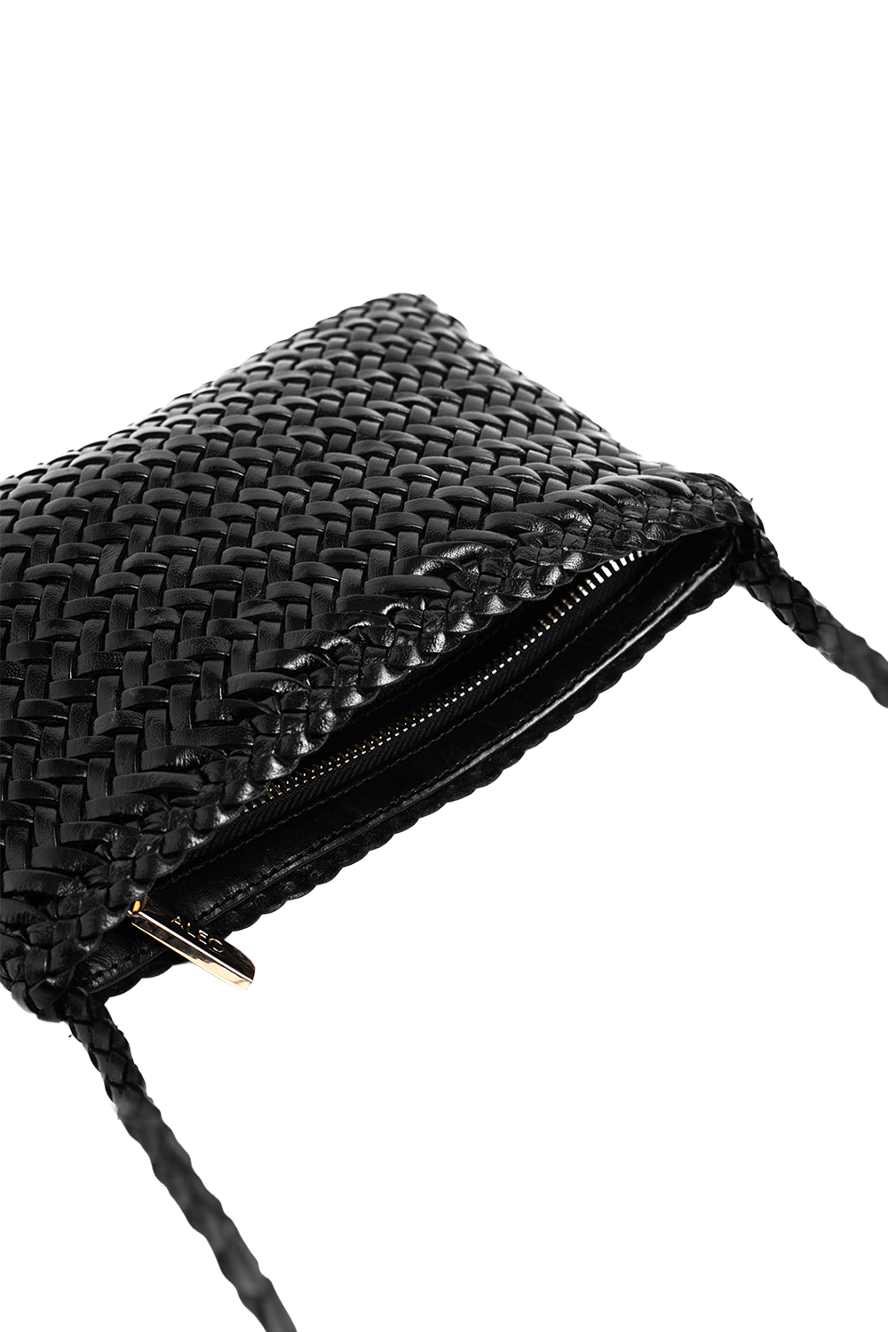 Fiya Woven Crossbody Bag in Black