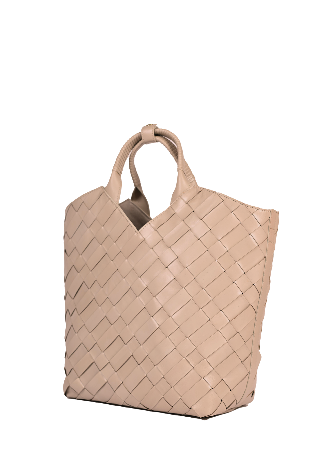 Cabas Woven Shopper in Taupe