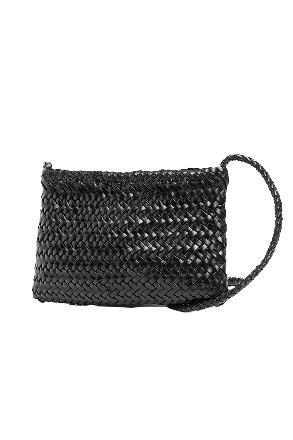 Fiya Woven Crossbody Bag in Black