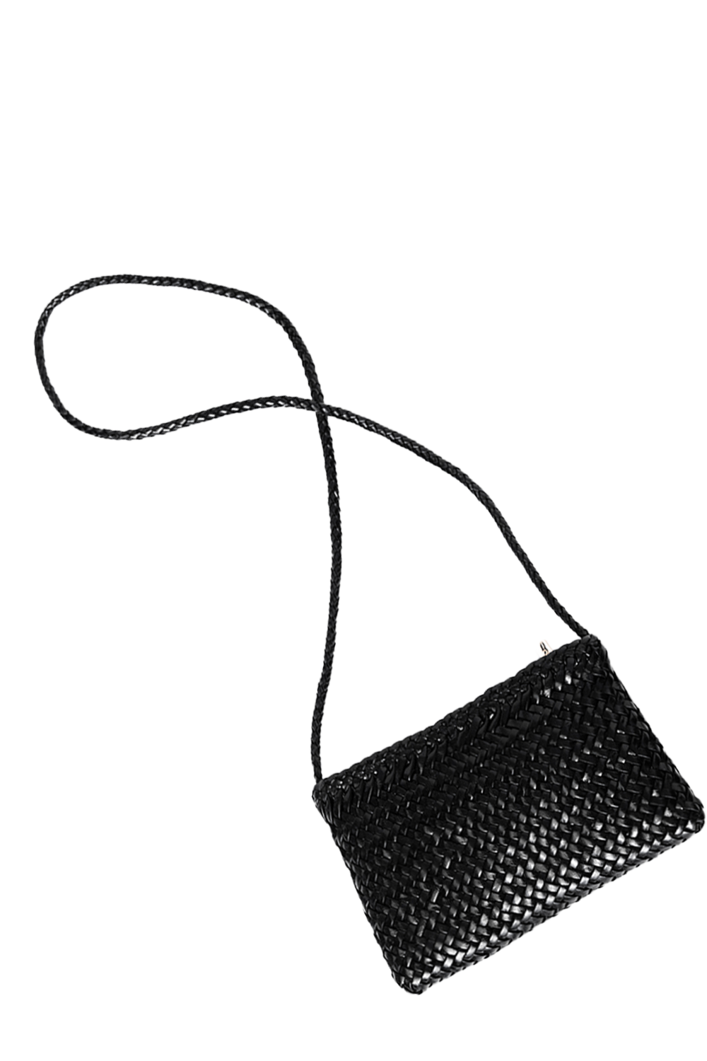 Fiya Woven Crossbody Bag in Black