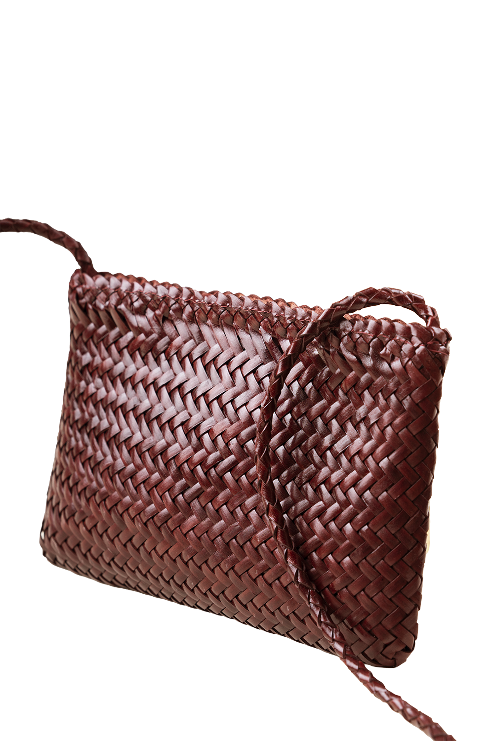 Fiya Woven Crossbody Bag in Toffee Taledo