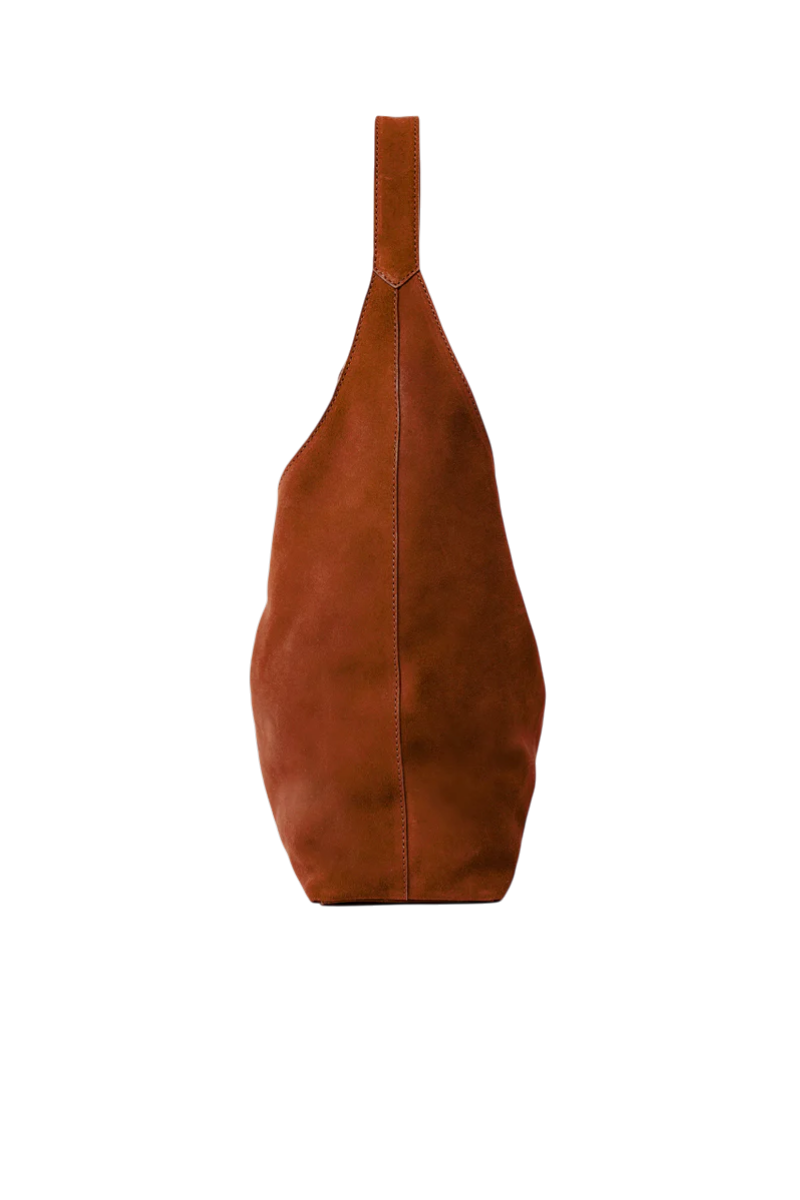 Lola Shopper Hobo in Rust Suede