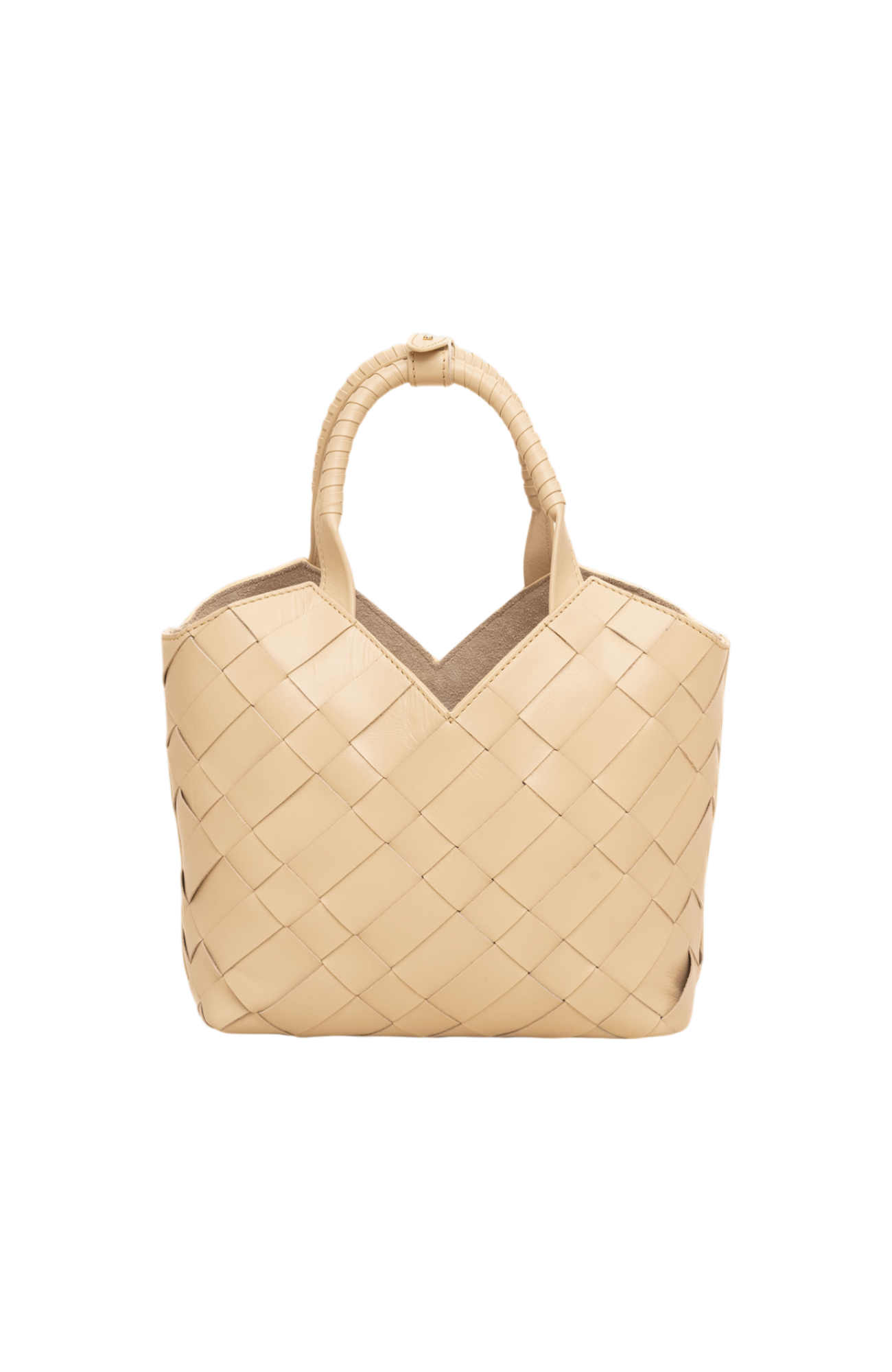 Cabas Mini Woven Shopper in Sand