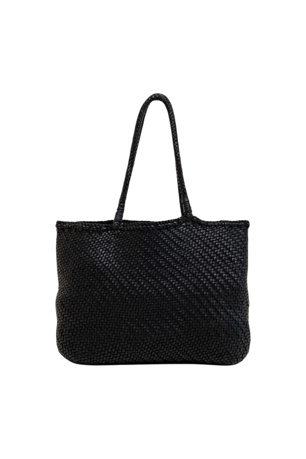Lana Woven Tote in Black
