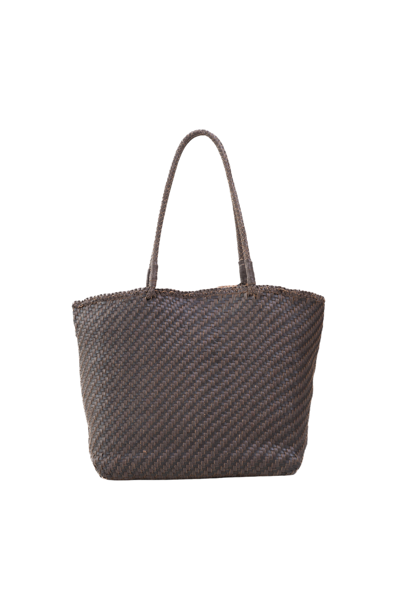 Lana Woven Tote in Crema & Fondant