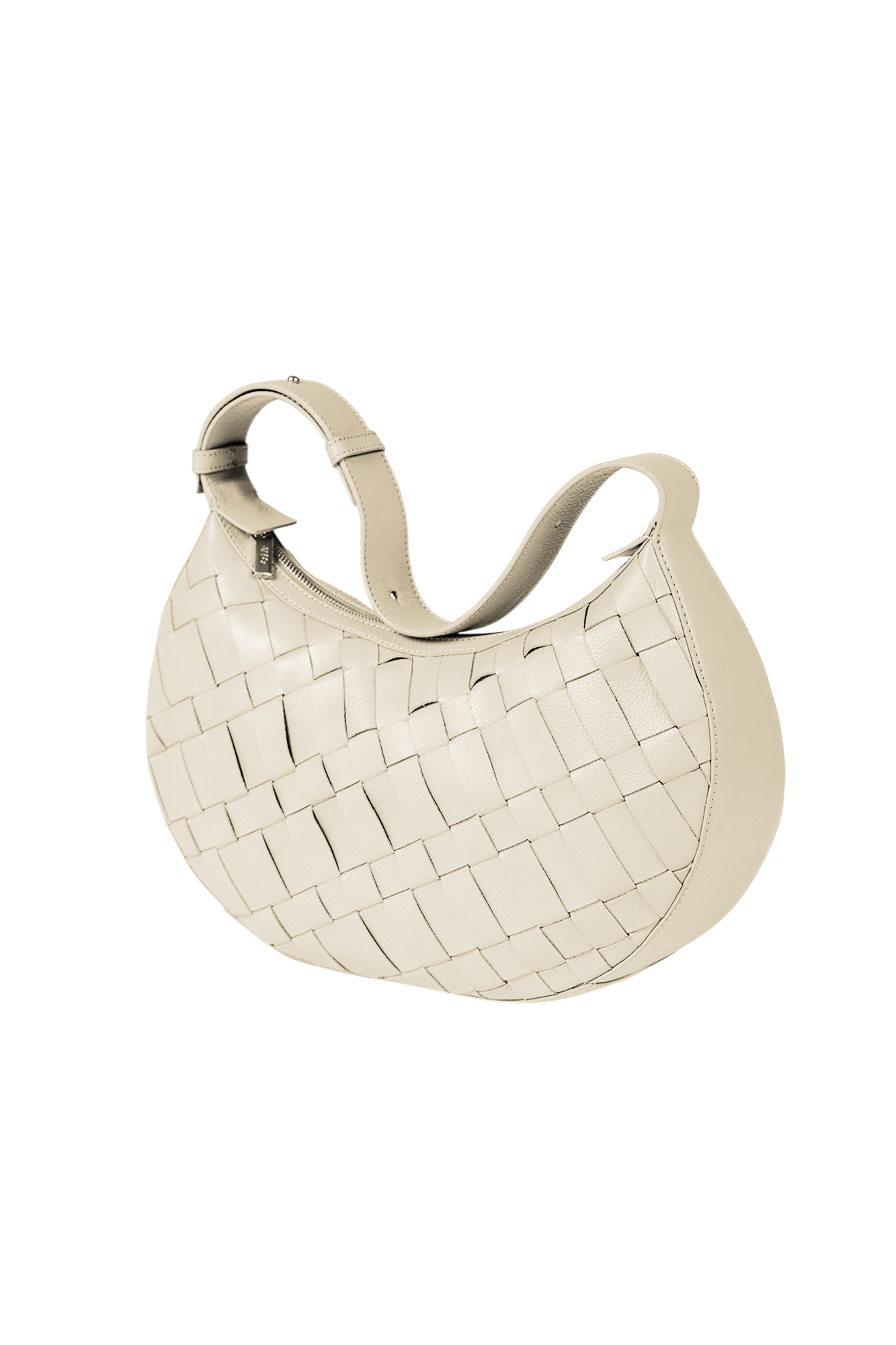 Sienna Woven Shoulder Bag in Lemon Drop