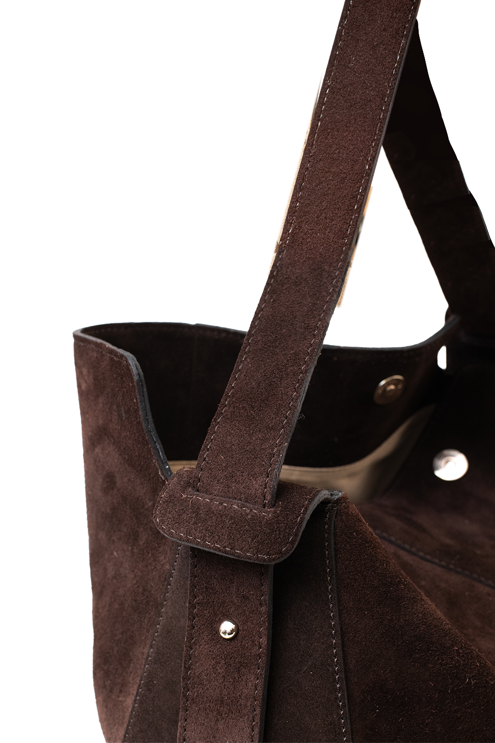 Shiloh Suede Shoulder Bag in Crema Suede