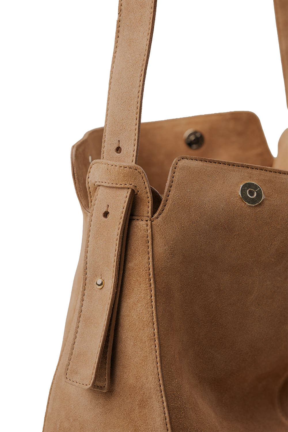 Shiloh Suede Shoulder Bag in Toffee Suede