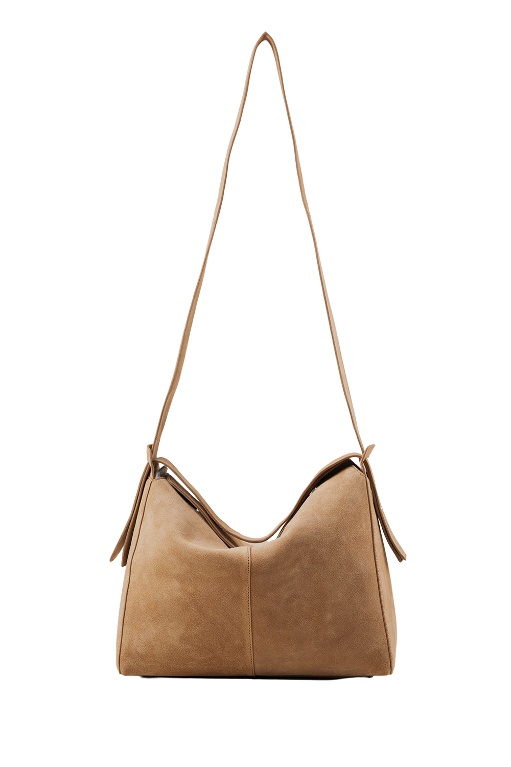 Shiloh Suede Shoulder Bag in Toffee Suede