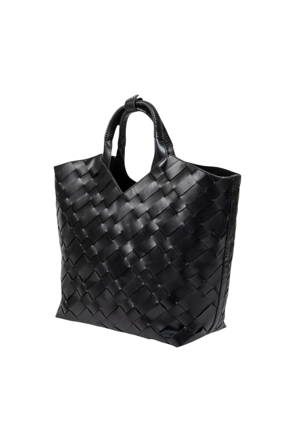 Cabas Woven Shopper in Black