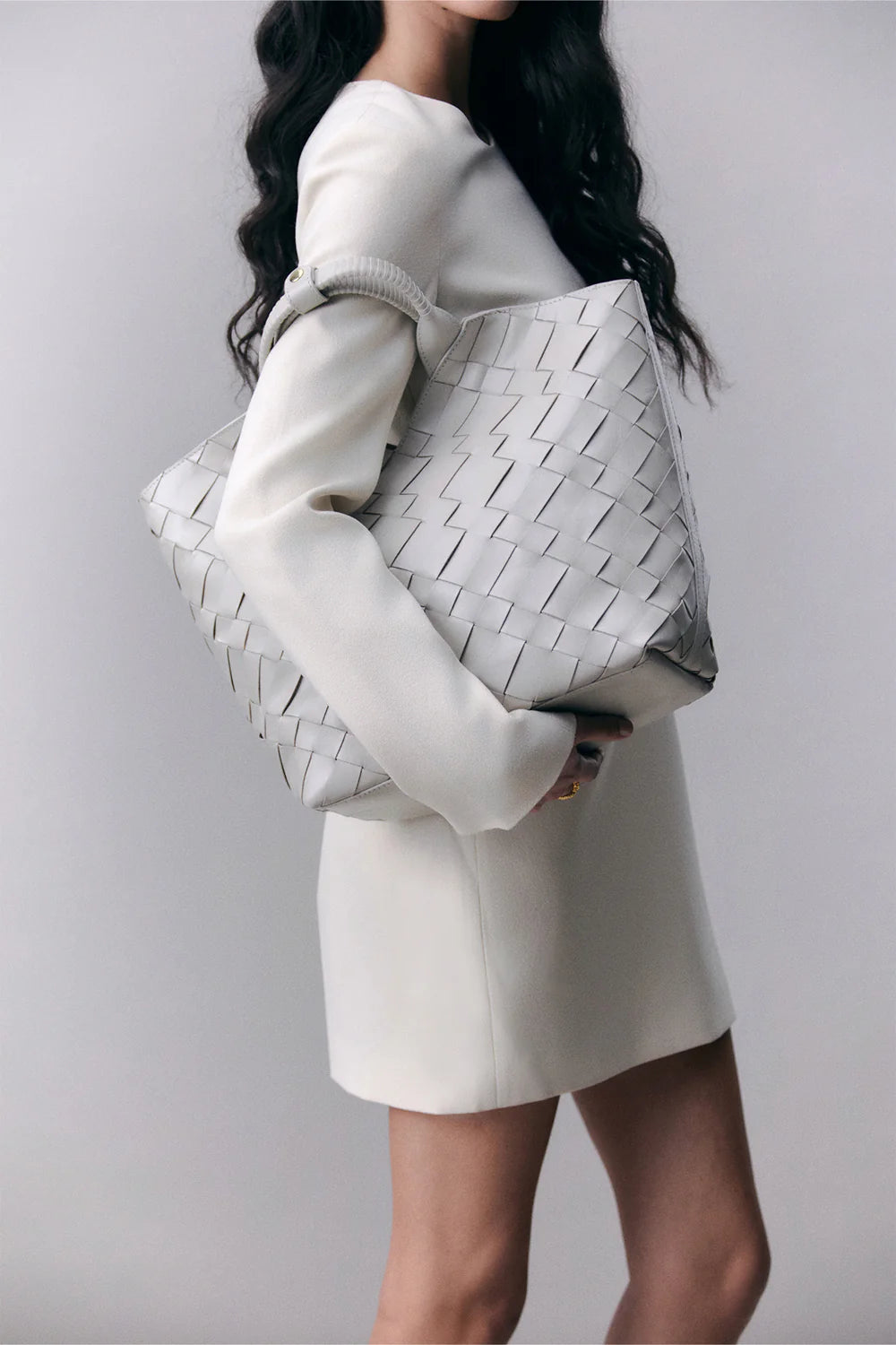 Cabas Woven Shopper in Pumice