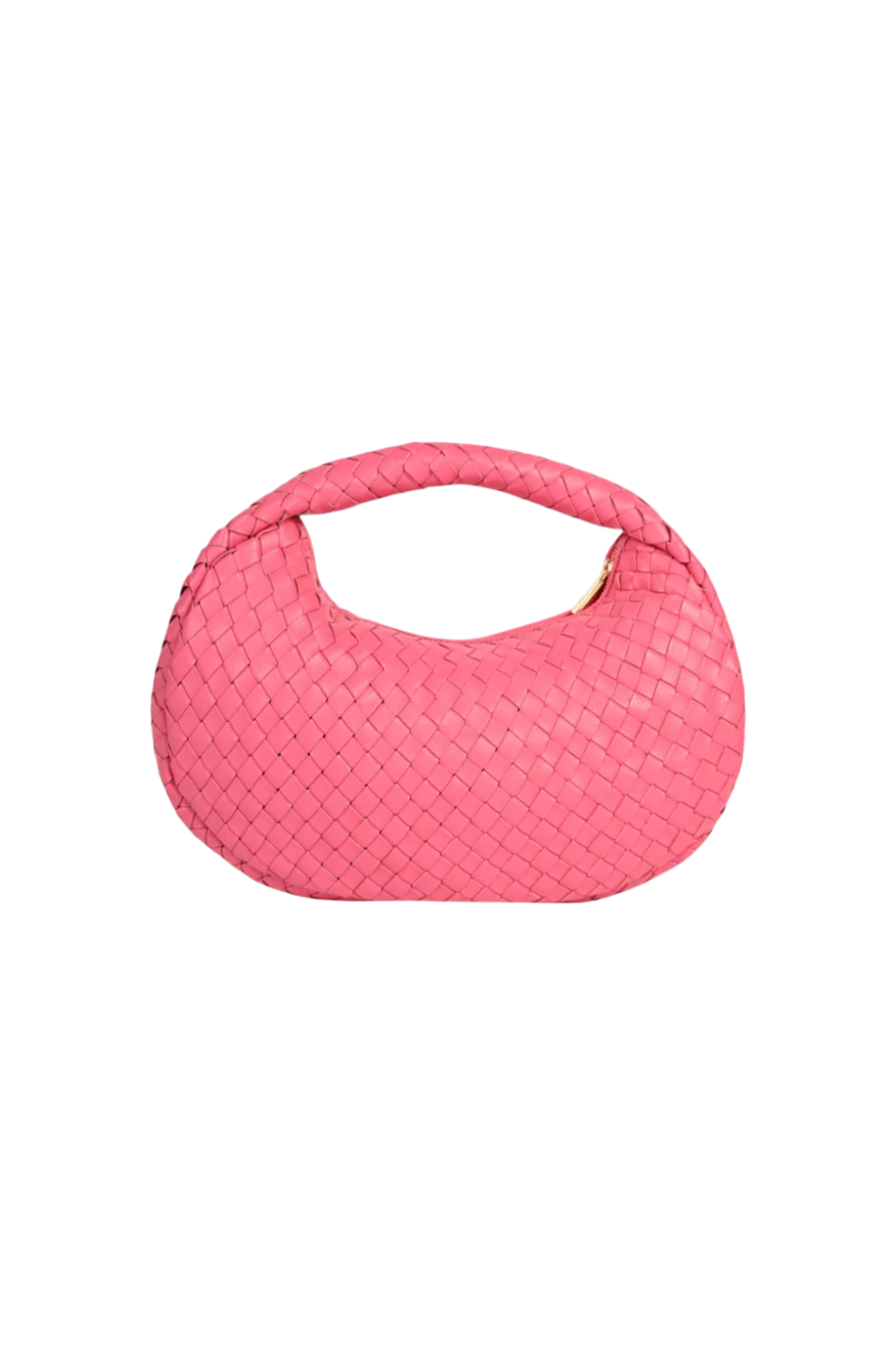 Laluna Woven Shoulder Bag in Plum Berry