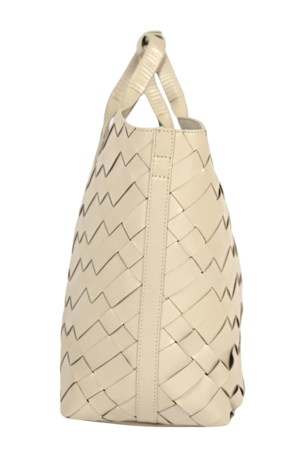 Cabas Woven Shopper in Ivory