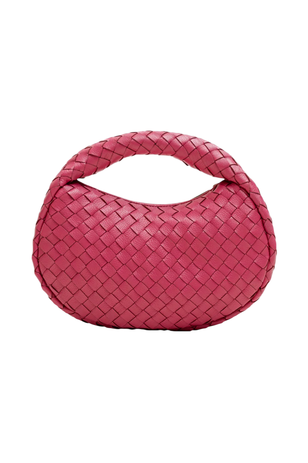 Laluna Mini Woven Shoulder Bag in Plum Berry