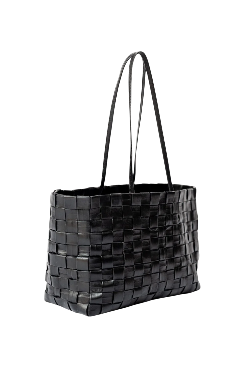 Tessa Woven Shopper in Black