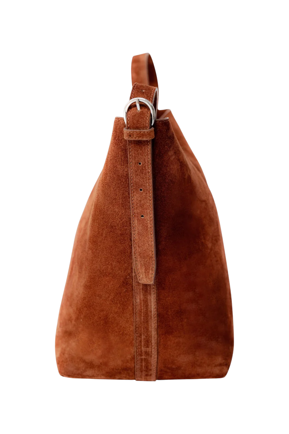 Esme Large Tote in Rust Suede