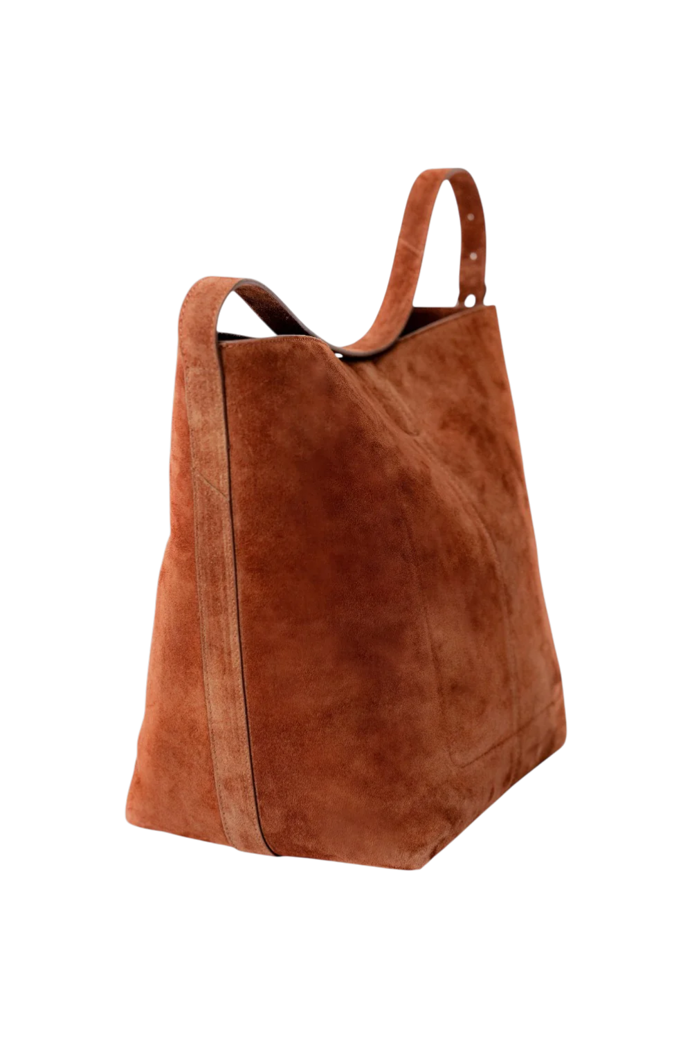 Esme Large Tote in Rust Suede
