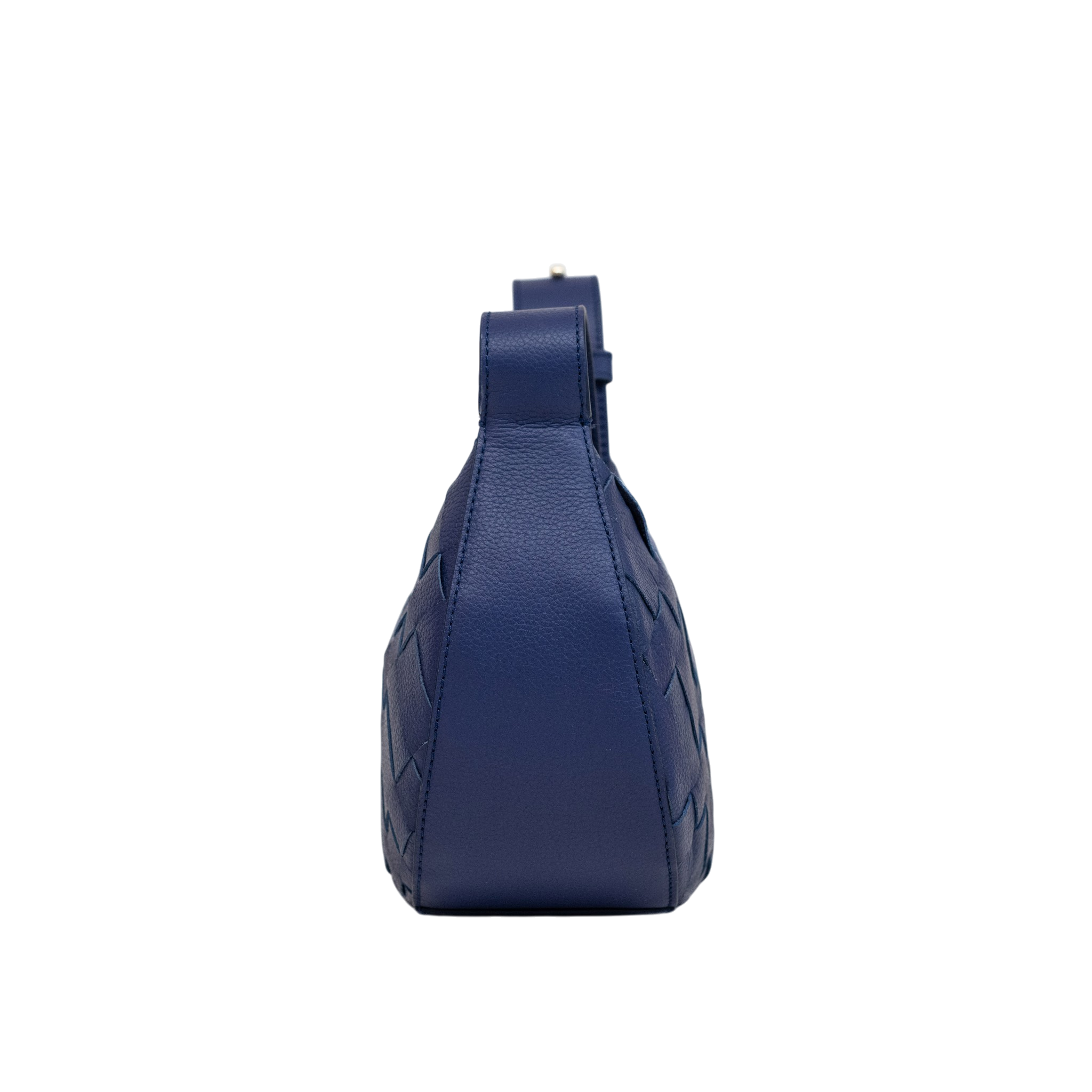 Sienna Mini Woven Shoulder Bag in Blue Dusk