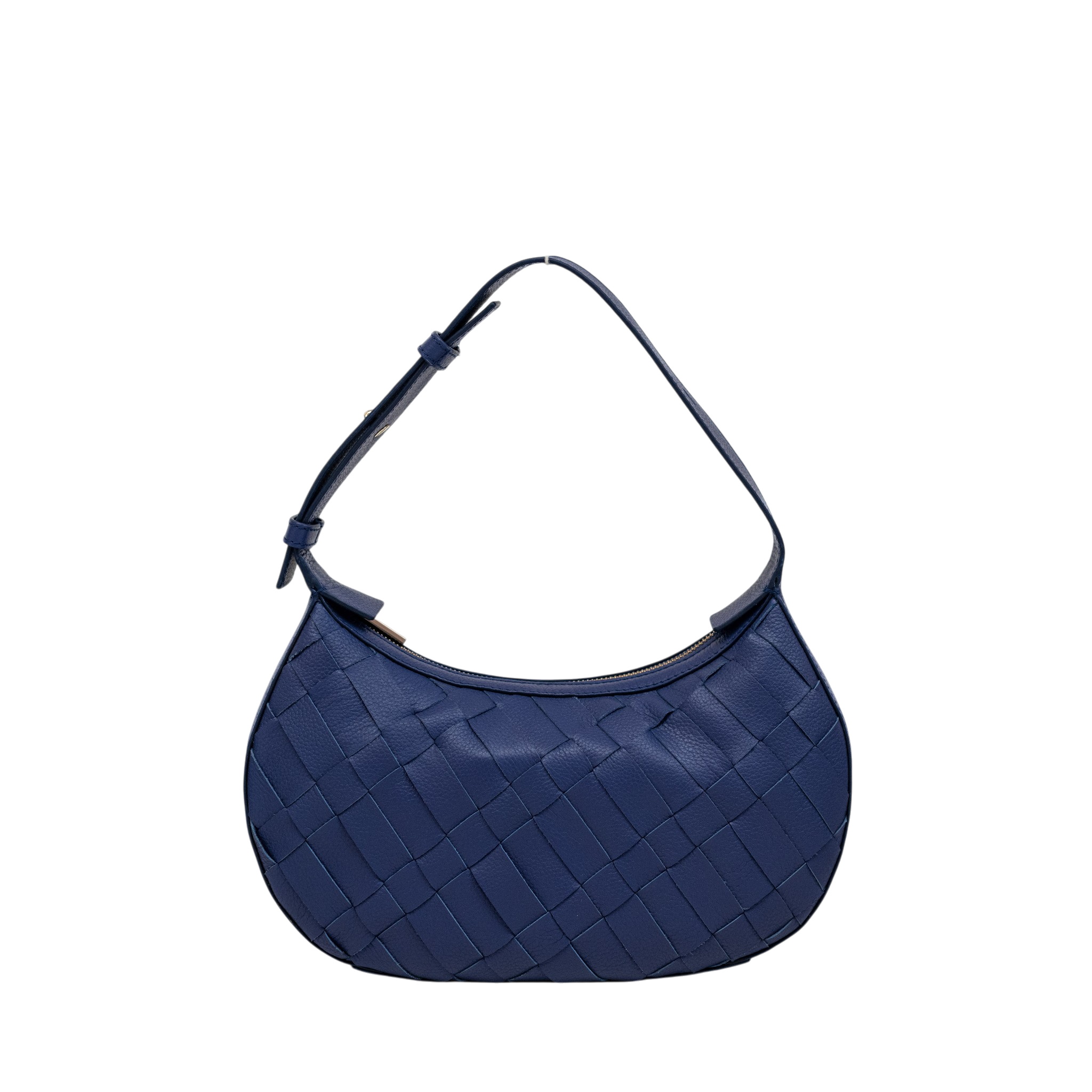 Sienna Mini Woven Shoulder Bag in Blue Dusk