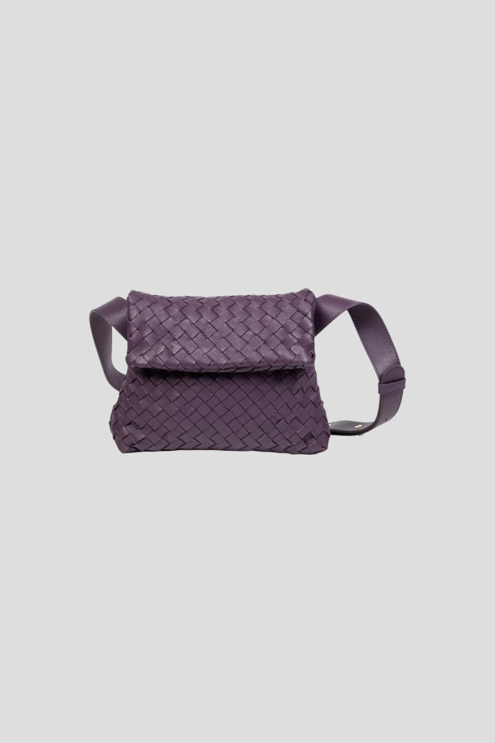 Bella Woven Cross Body Bag-Midnight Plum