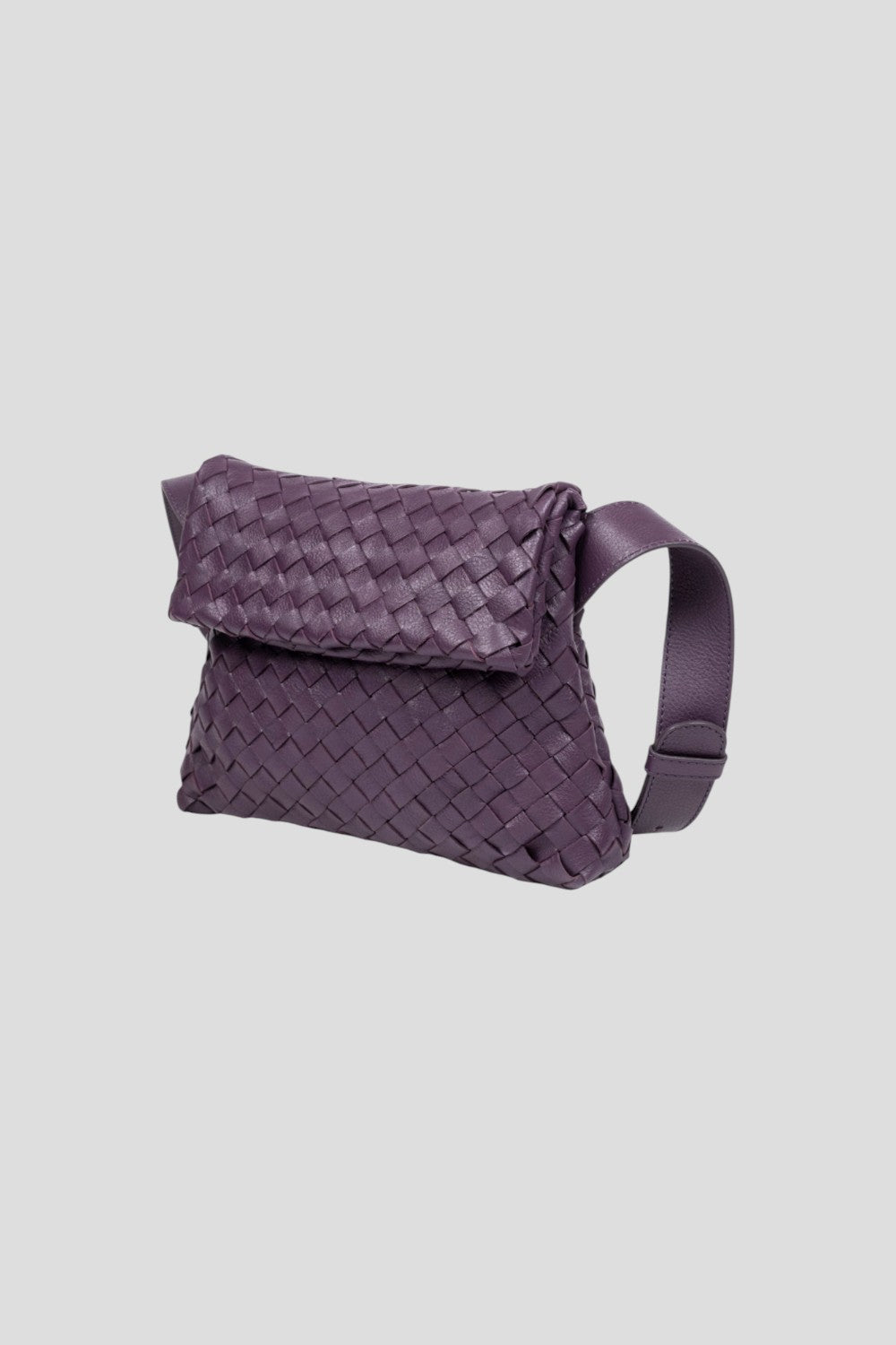 Bella Woven Cross Body Bag-Midnight Plum