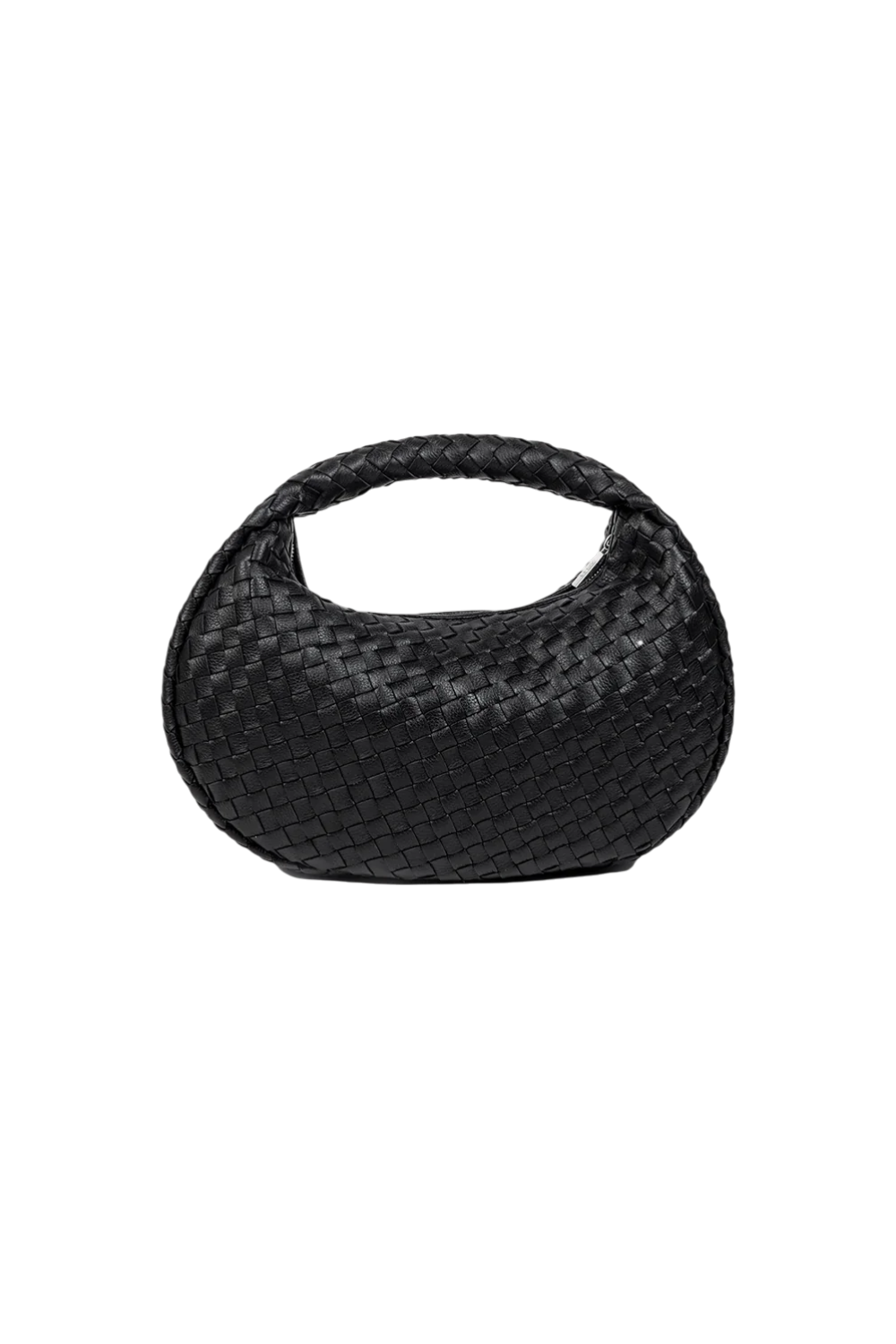 Laluna Woven Shoulder Bag in Black