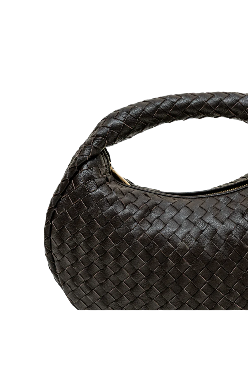 Laluna Woven Shoulder Bag in Fondant