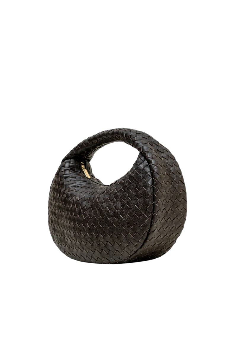 Laluna Woven Shoulder Bag in Fondant