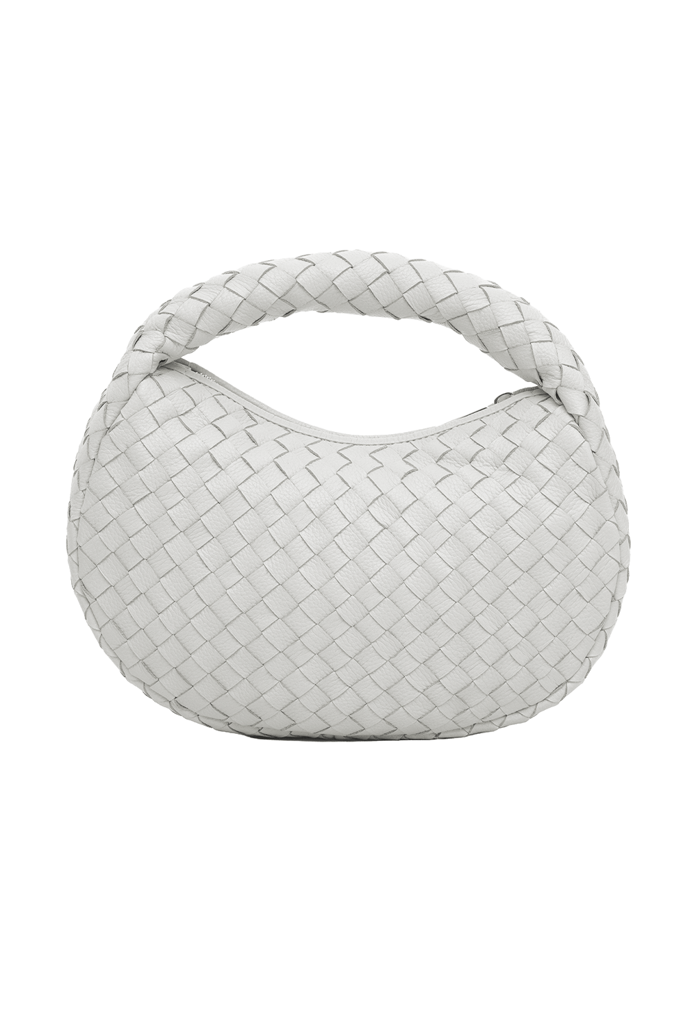 Laluna Mini Woven Shoulder Bag in Ivory