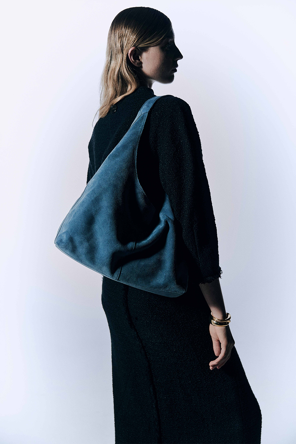 Lola Shopper Hobo in Slate Suede