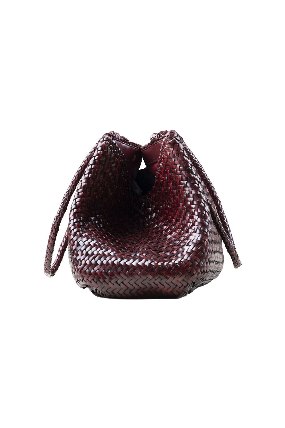 Romy Woven Tote in Plum