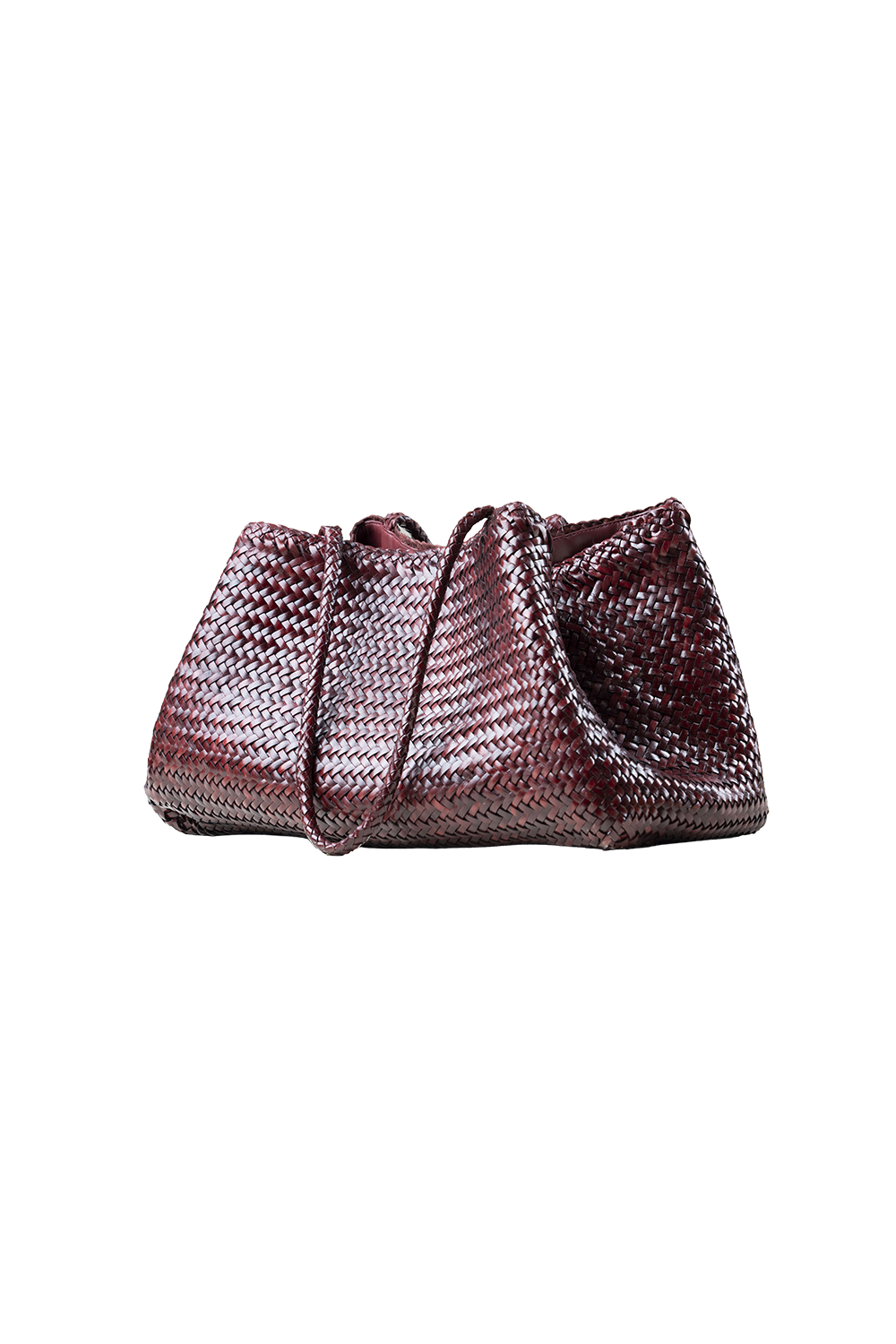 Romy Woven Tote in Plum