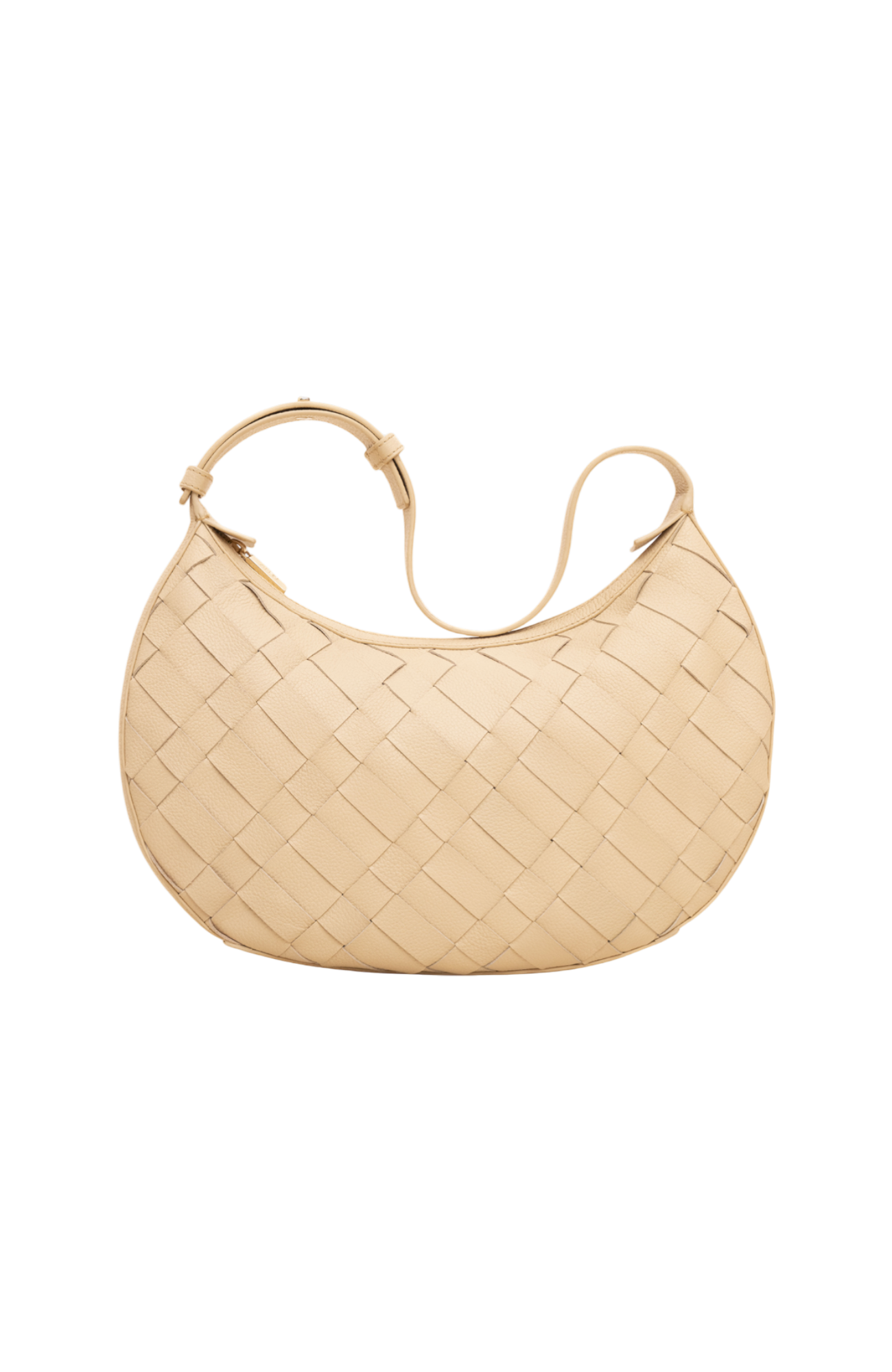 Sienna Woven Shoulder Bag in Sand