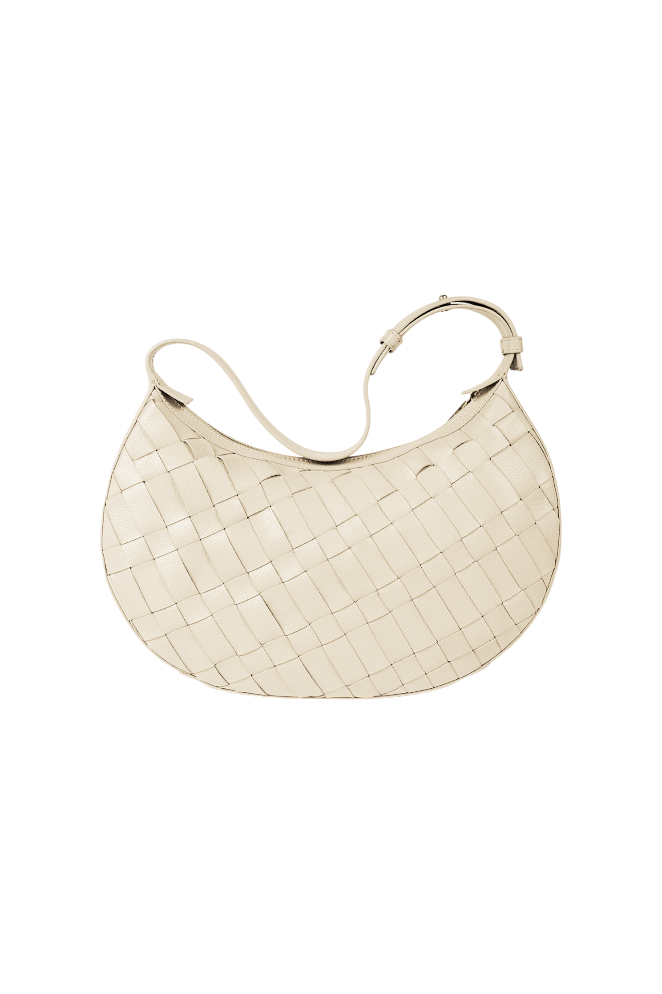 Sienna Woven Shoulder Bag in Lemon Drop