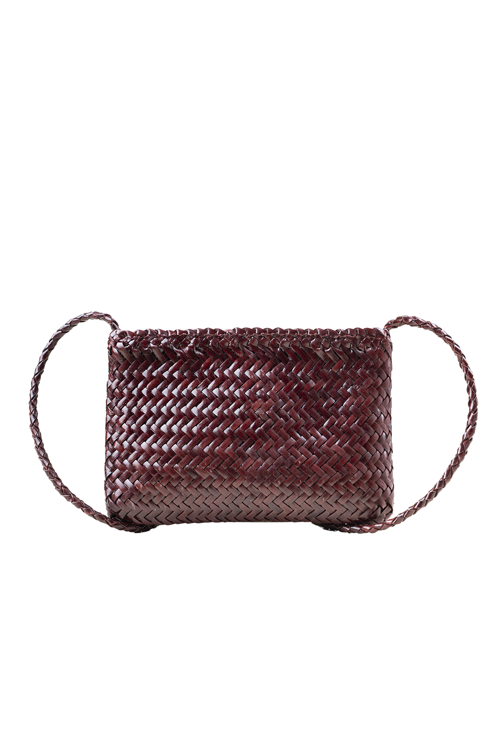 Fiya Woven Crossbody Bag in Plum