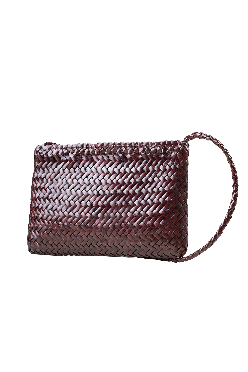 Fiya Woven Crossbody Bag in Plum