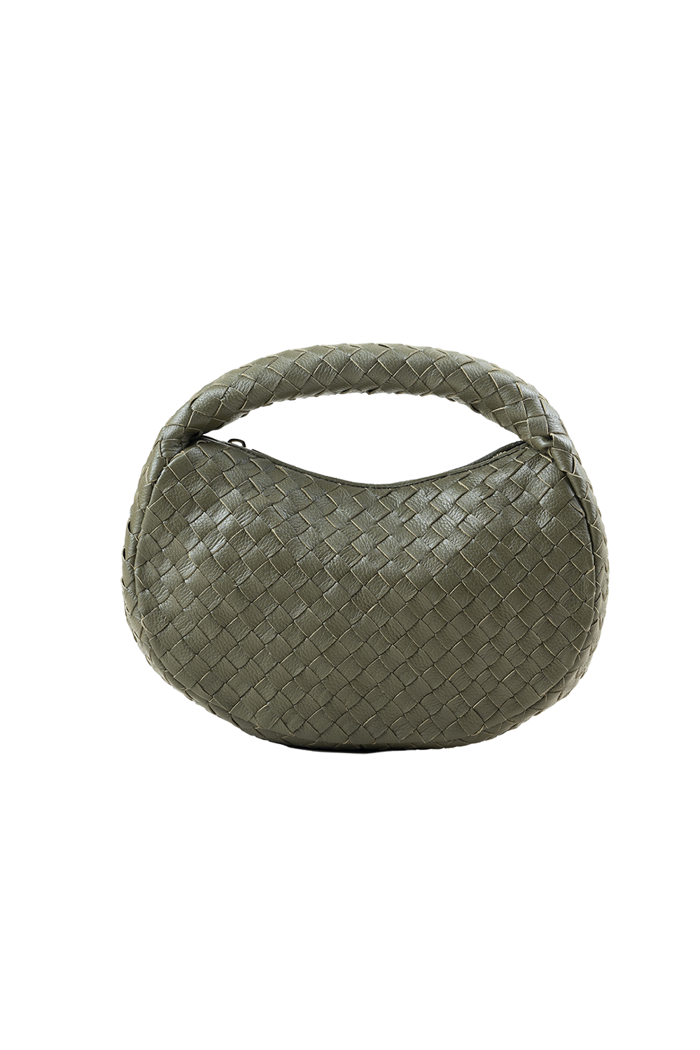 Laluna Mini Woven Shoulder Bag in Olive