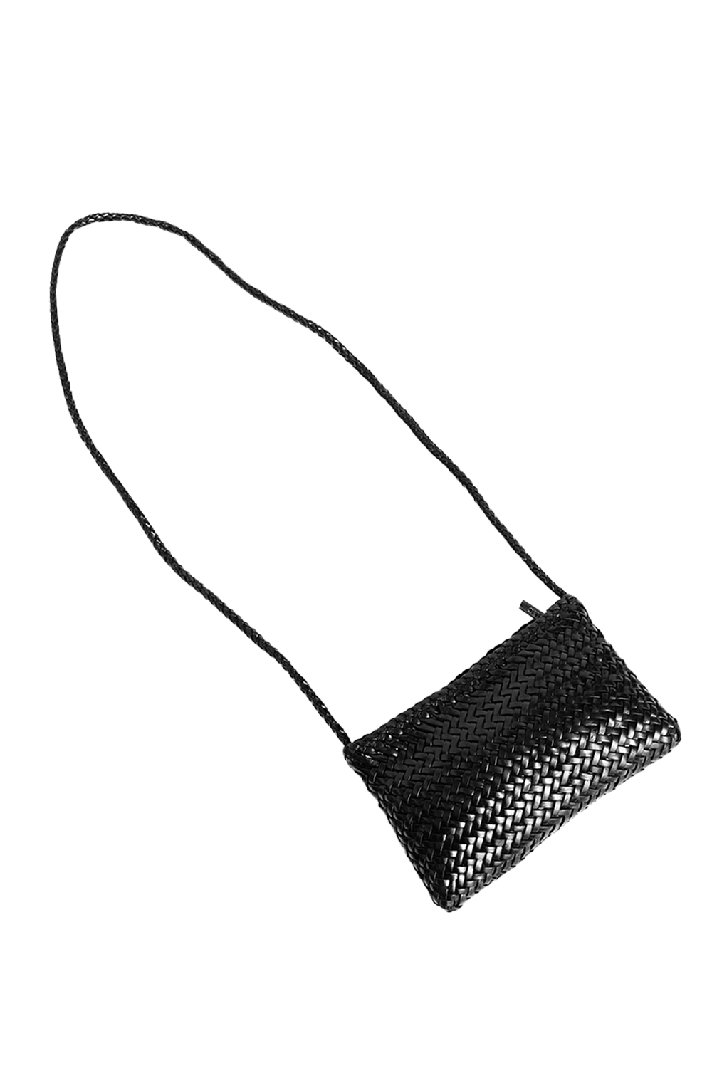 Fiya Woven Crossbody Bag in Black