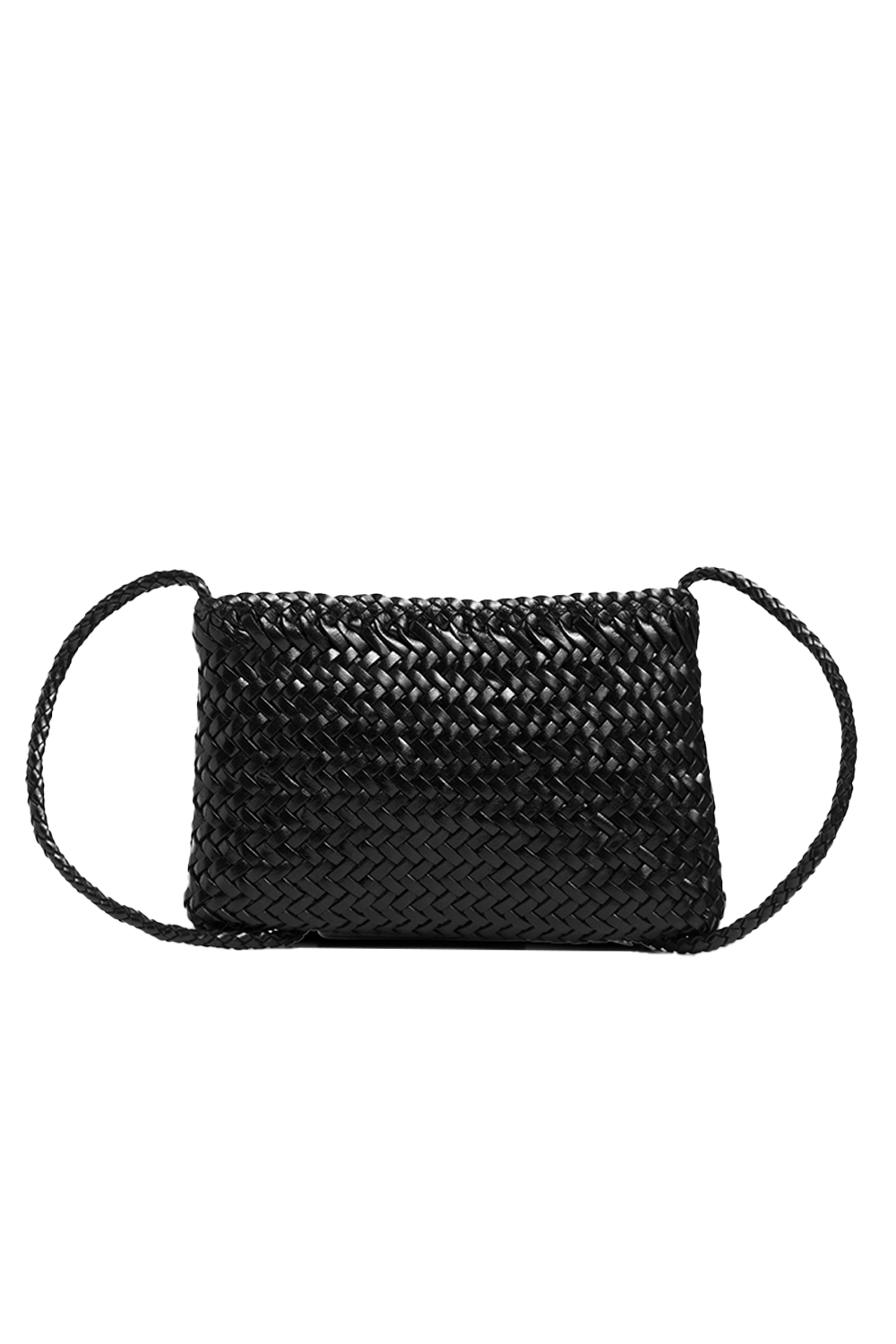 Fiya Woven Crossbody Bag in Black