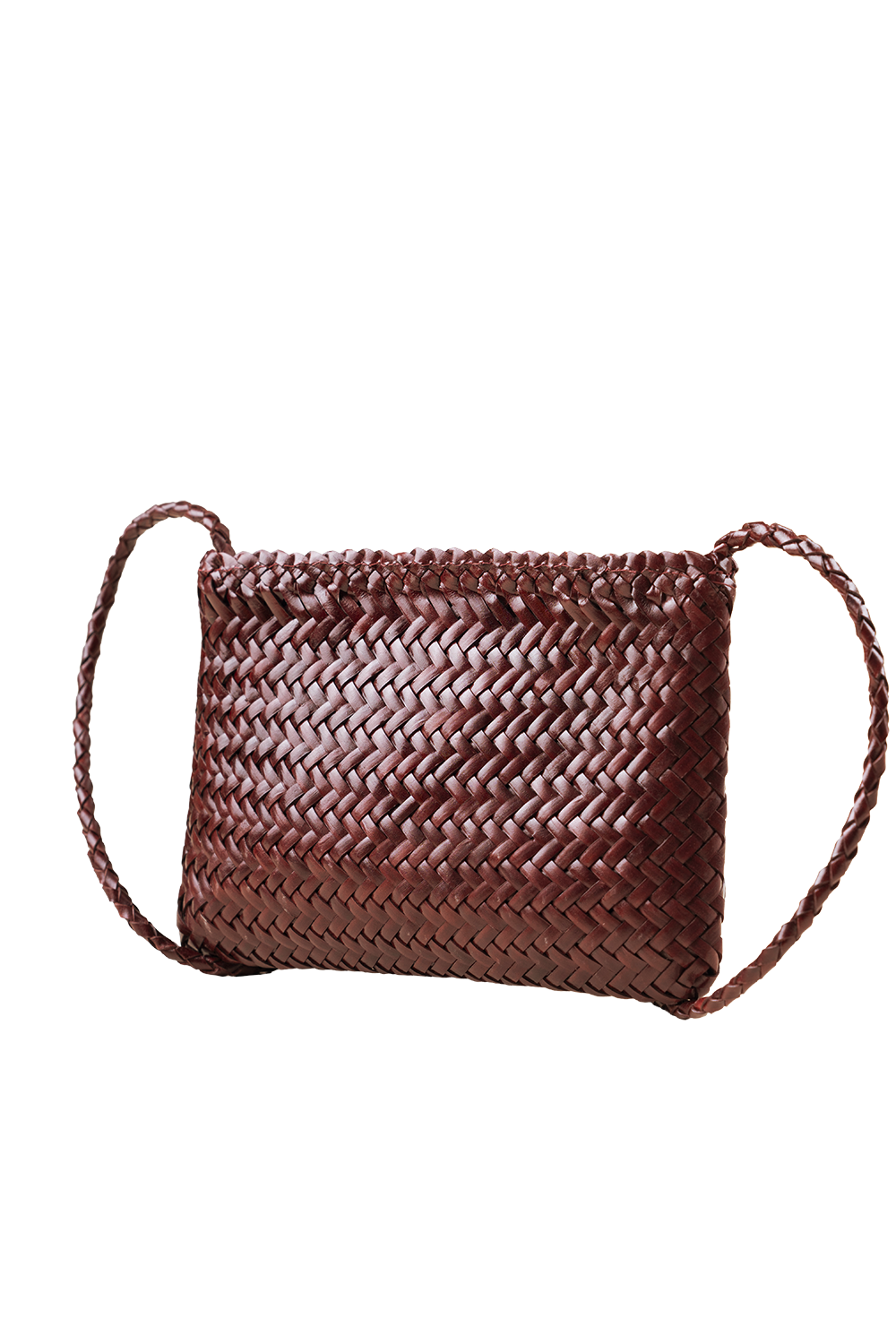 Fiya Woven Crossbody Bag in Toffee Taledo