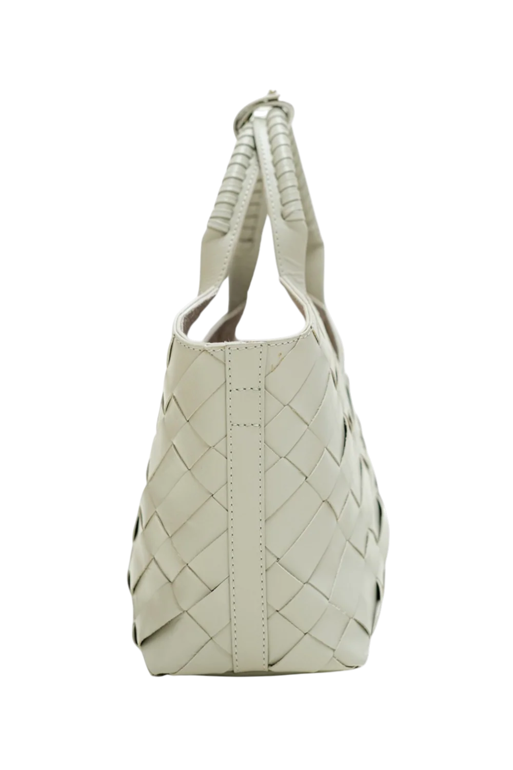 Cabas Mini Woven Shopper in Pumice