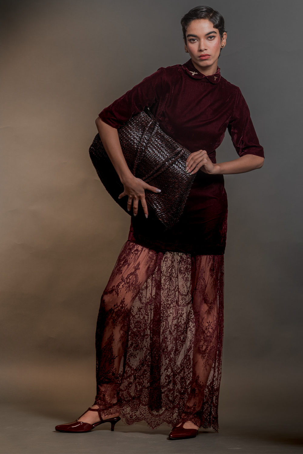 Romy Woven Tote in Crema