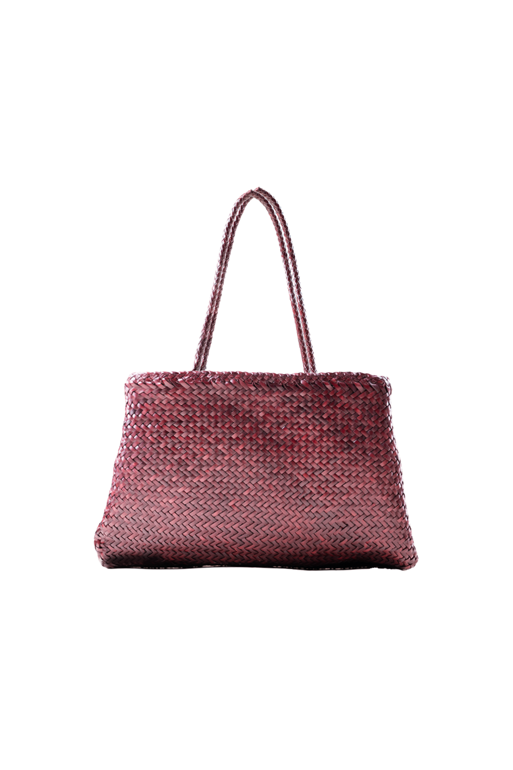 Romy Woven Tote in Plum